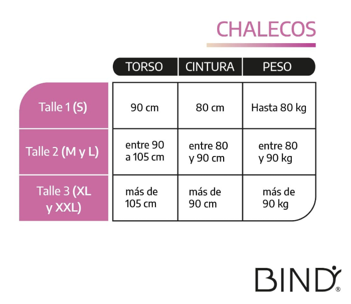 Chaleco Talles